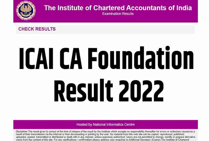 CA Foundation Results : सीए फाउंडेशन परिणाम 2022, यहां से करें चेक और डाउनलोड