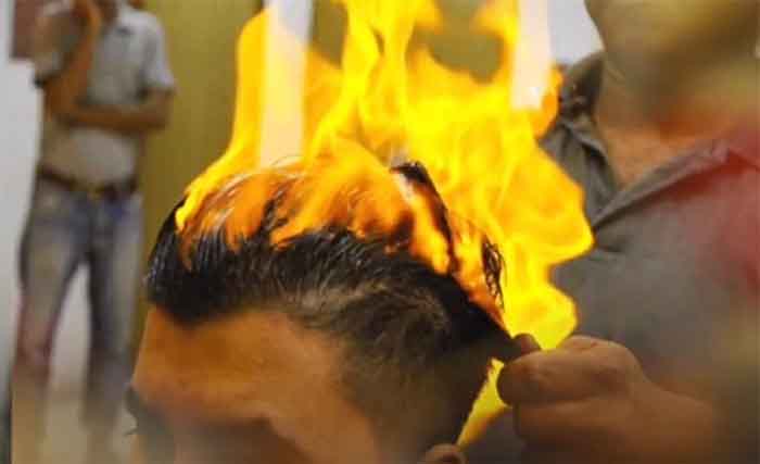 Ahmedabad News : स्टाइलिश हेयरकट कराने पहुंचे युवक के सिर में लगी आग