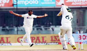 (Fast bowler Mohammed Shami)