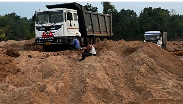 Illegal sand trade :