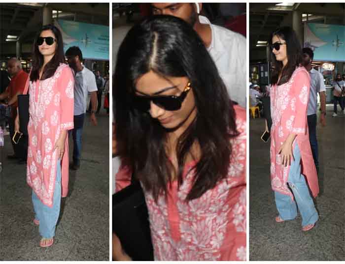 South film actress Rashmika Mandanna : गुलाबी सूट पहन एयरपोर्ट पहुंची राश्मिका, श्रीवल्ली की सादगी देख दिल हार बैठे फैंस…