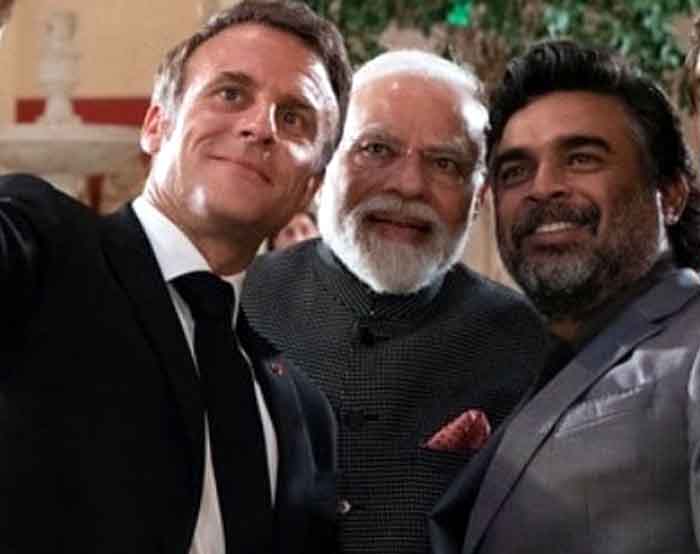 Viral Pictures : प्रधानमंत्री मोदी और फ्रांस के राष्ट्रपति के संग नजर आए आर.माधवन....वायरल हुई तस्वीरें