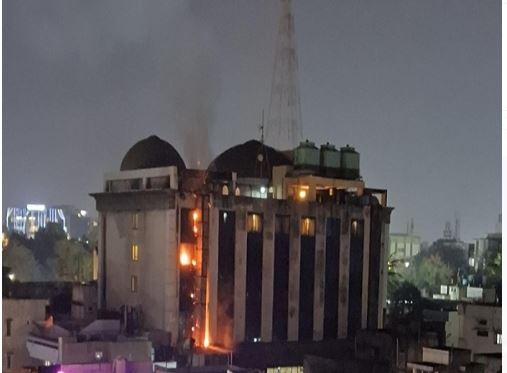 A massive fire broke out in Hotel Babilan