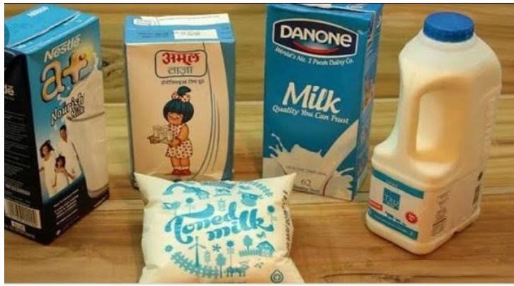 Milk powder and packed milk
