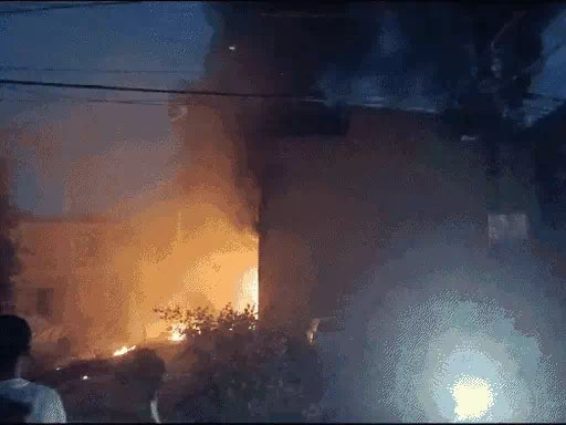 House caught fire, mother and son burnt alive