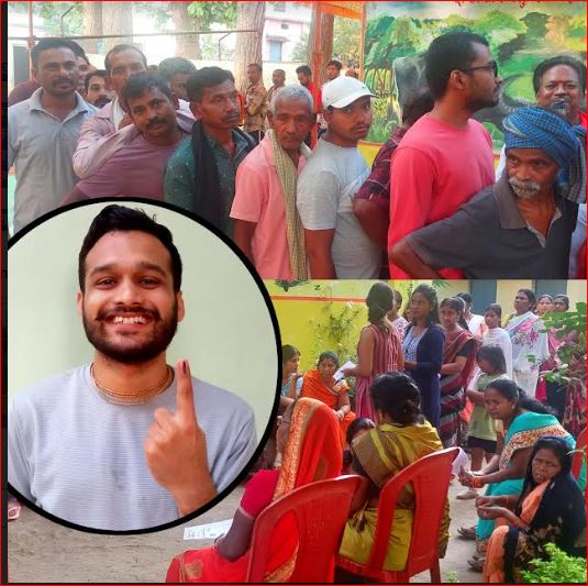 Bhanupratappur विकासशील देश को विकसित बनाने युवाओं ने किया वोट