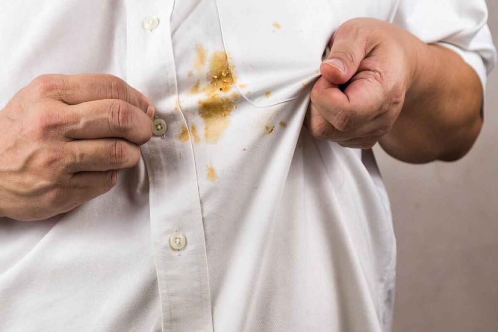 Food stains on clothes