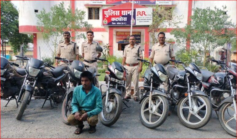 Katghora Police कटघोरा पुलिस ने सुलझाया बाइक चोरी का मामला, आरोपी गिरफ्तार